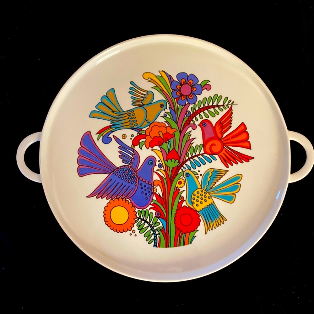 Villeroy & Boch “Acapulco” 12” Round Porcelain Platter Tray 1970s Vintage